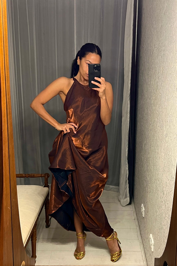 Pre-loved MR K Bronze Goddess Long Dress
