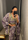 Pre-loved Indian Purple Print Pant Suit