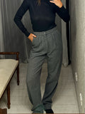 Pre-loved Grey Wool Pinstripe Pants