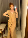 Pre-loved Gold Sequin Gown