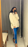 Pre-loved Blue Stripe Floral Track Pants