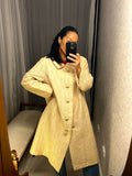 Vintage Cream Silk Textured Coat