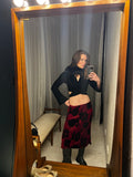 Pre-loved Black Velvet Tie Front Top