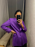 Vintage Versace VERSUS Purple Check Jacket