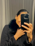 Pre-loved Black Wool Fur Collar Jacket