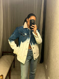 Arctic Chills Hand Dyed Sherpa Denim Jacket