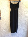 VIntage Cue Black Long Evening Dress