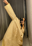 Vintage Cream Silk Textured Coat
