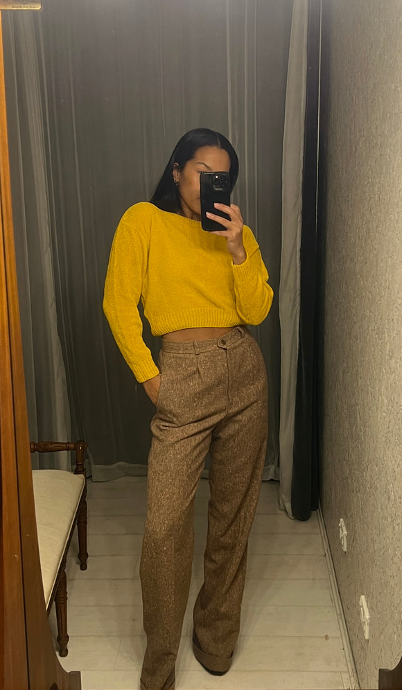 Pre-loved Yellow Chenille Knit Jumper