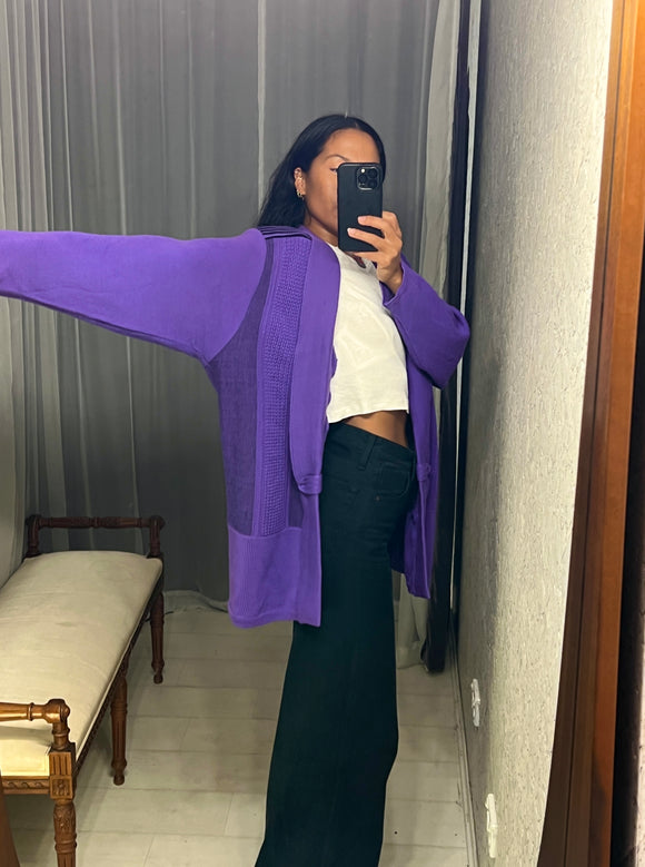 Pre-loved Purple Knit Jacket