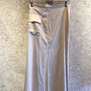 Pre-loved Cream Satin Skirt w Utility Pocket