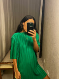 Pre-loved Green Pleat Dress