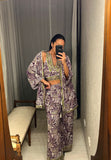 Pre-loved Indian Purple Print Pant Suit