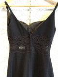 VIntage Cue Black Long Evening Dress