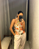 Pre-loved Nara Camicie Floral Halter Top