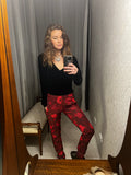 Pre-loved ADIDAS Red Print Track Pants
