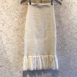 Pre-Loved Hansen and Gretel Ruched White Skirt