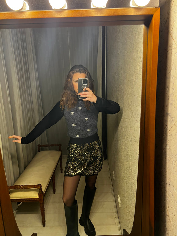 Pre-loved CC Sleeveless Turtleneck Top