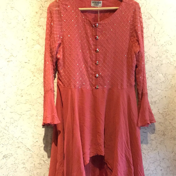 Pre-loved Nadia Umar Rose Silk Sparkle Dress