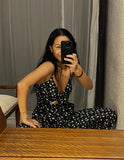 Pre-loved Thanne Black Floral Jumpsuit