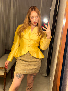 Massimo Tutti Cream Tweed Mini Skirt