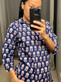 Pre-loved India Cotton Block Print Pant Suit