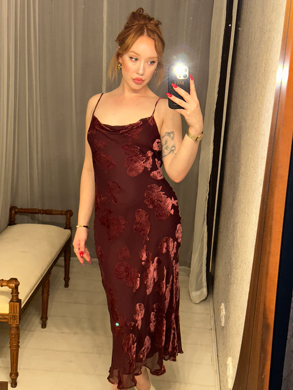 Pre-loved Burgundy Slip Dress