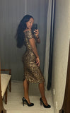 Pre-loved French Connection Gold Sequin Dress