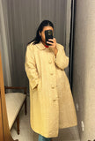 Vintage Cream Silk Textured Coat