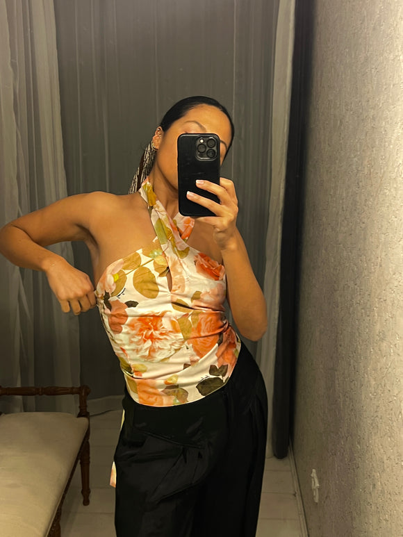 Pre-loved Nara Camicie Floral Halter Top