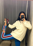 Pre-loved Blue Stripe Floral Track Pants