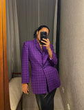 Vintage Versace VERSUS Purple Check Jacket