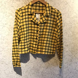 Pre-loved Yellow Check Crop Shirt