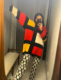 Your Fav Aunt Handknit Mondrian Jumper AS IS