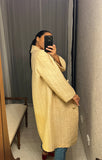 Vintage Cream Silk Textured Coat