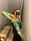 Pre-loved Ehk Green Oriental Mesh Dress