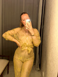 Pre-loved Leonie Gold Lace Top & Pants Set