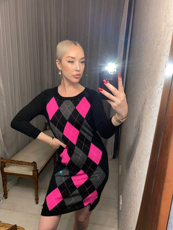 Pre-loved Juicy Couture Argyle Knit Dress