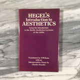 “Hegel’s Introduction to Aesthetics” T.M. Knox. 1979