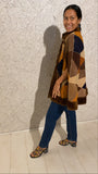 Vintage Patchwork Suede Cape