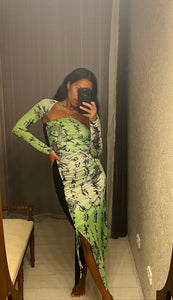Pre-loved Ehk Green Oriental Mesh Dress