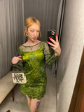 Vintage Beaded Bamboo Handbag