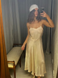 Vintage Peach Satin Slip AS IS