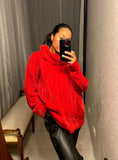Pre-loved PingPong Red Chenille Knit Jumper