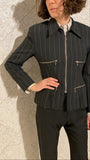 Pinstripe Zips Jacket
