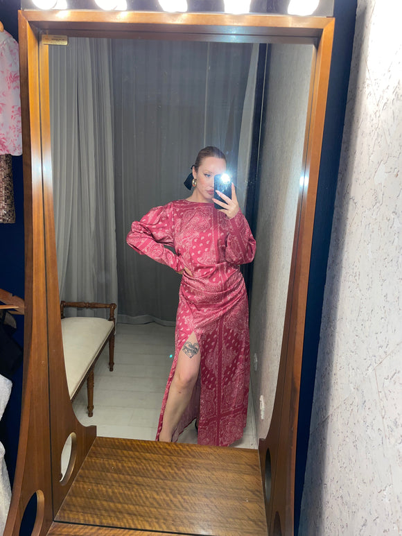 Pre-loved Lipstick Pink Paisley Long Dress