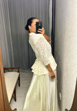Vintage Discovery Gold Cream Lace Sleeve Jacket