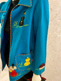 Vintage AMAZING Handmade Mexican Felt Jacket