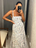 Pre-loved White Floral Print Long Dress