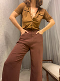 RETURNED Vintage Cagi Brown Italian Shirt
